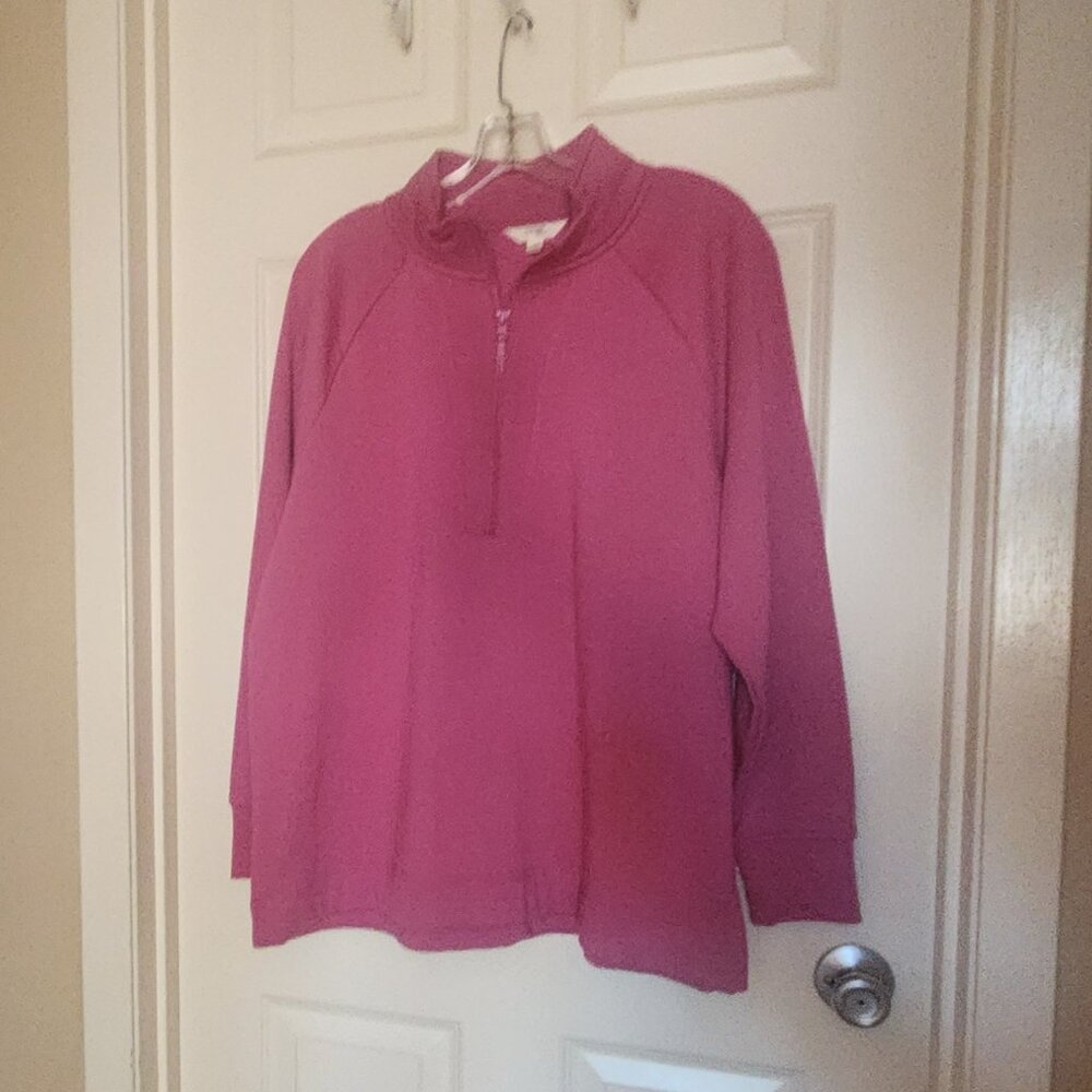 Fleece 3/4 zip sweatshirt